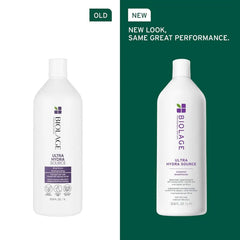 Biolage Ultra Hydra Source Shampoo & Conditioner Set - Renews Hair's Moisture and Deeply Conditions With Frizz Control and Added Shine, For Very Dry Hair, Silicone-Free & Vegan