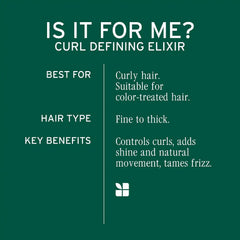 Biolage Curl Defining Elixir - Lasting Curl Control, Anti-Frizz, Shine Enhancing, Natural Movement, Vegan & Paraben-Free