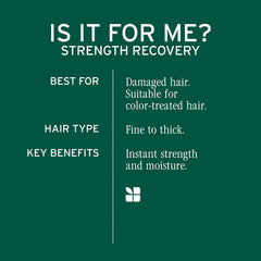 Biolage Strength Recovery Shampoo - Reduces Breakage & Detangles, Instantly Strengthens and Moisturizes, For Damaged Hair, With Olive Squalane & Vegan Proteins, Paraben & Mineral Oil-Free