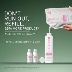 Biolage Color Last Conditioner and Refill Conditioner Set - Protects & Preserves Color Treated Hair, Adds Shine, With Soybean Oil & Stearic Acid, Paraben & Mineral Oil-Free