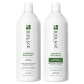Biolage Strength Recovery Shampoo & Conditioner Set - Gently Cleanses & Reduces Breakage, For All Damaged & Sensitized Hair Types, Vegan and Cruelty-Free, 13.5 Fl Oz