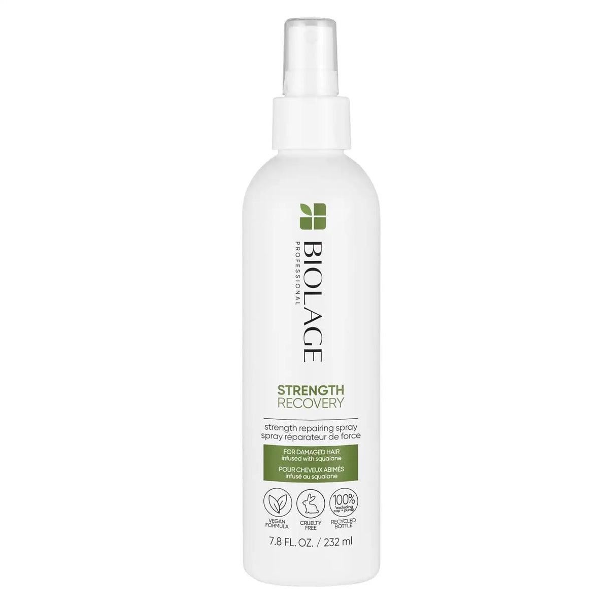 Biolage Strength Recovery Repairing Spray - Leave-In Treatment, Strengthens & Repairs Damaged Hair, Heat Protectant, Detangling Leave-In Treatment, With Olive Squalane & Vegan Proteins