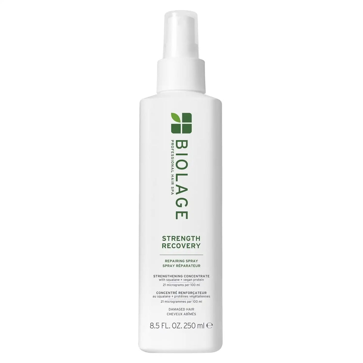 Biolage Strength Recovery Repairing Spray - Leave-In Treatment, Strengthens & Repairs Damaged Hair, Heat Protectant, Detangling Leave-In Treatment, With Olive Squalane & Vegan Proteins