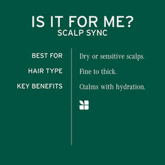Biolage Scalp Sync Calming Shampoo - Gently Cleanses Dry & Sensitive Scalps, Hydrates & Soothes, Fermented Tea Blend & Glycolic Acid, Vegan & Paraben-Free