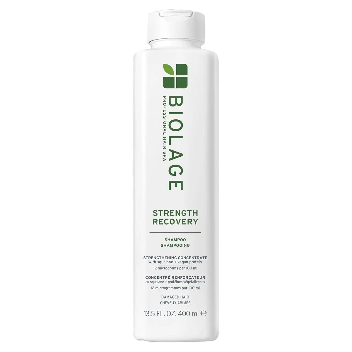 Biolage Strength Recovery Shampoo - Reduces Breakage & Detangles, Instantly Strengthens and Moisturizes, For Damaged Hair, With Olive Squalane & Vegan Proteins, Paraben & Mineral Oil-Free