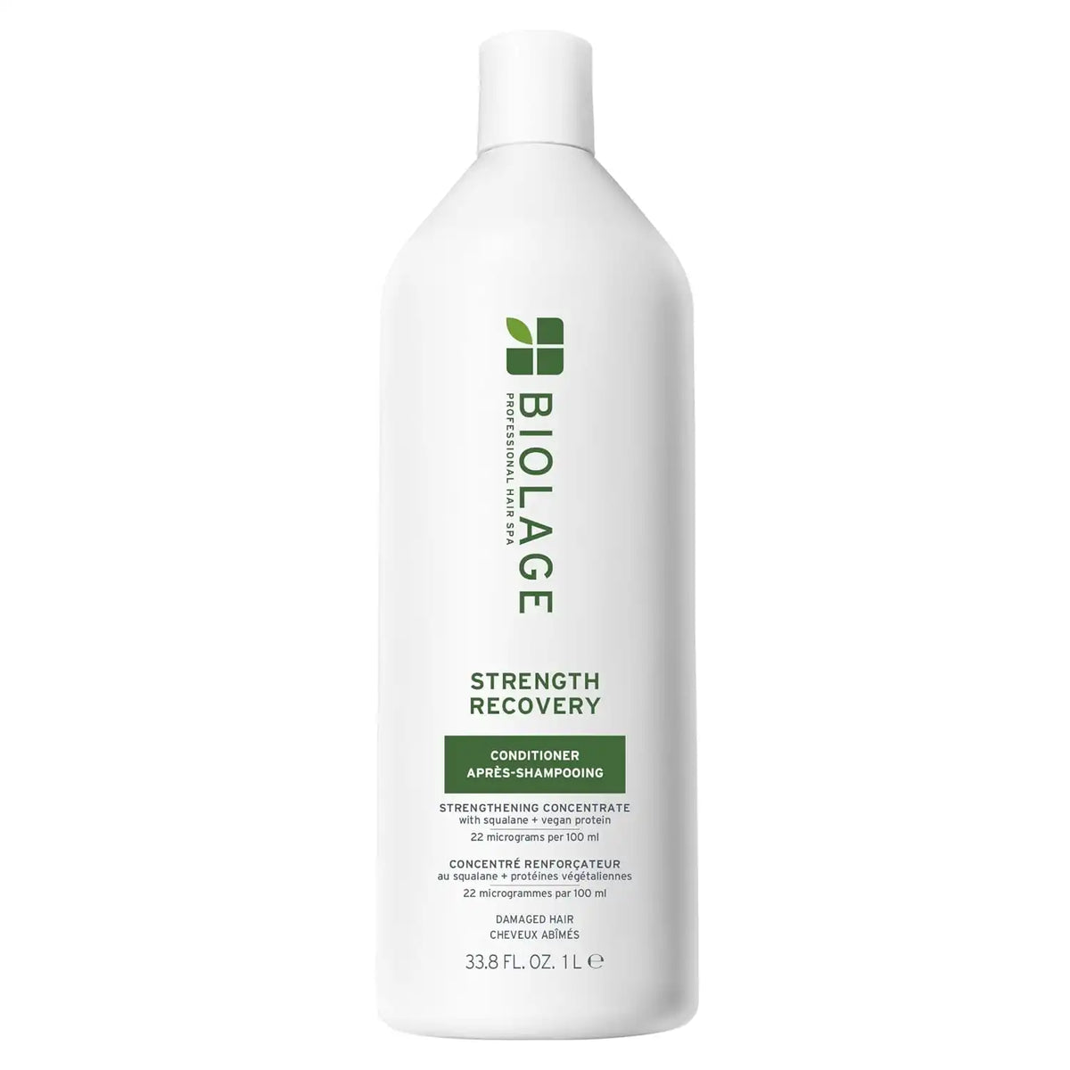 Biolage Strength Recovery Conditioner - Moisturizes & Strengthens Damaged Hair, Softness & Shine, Hydrates and Repairs Damaged Hair, With Olive Squalane & Vegan Proteins, Paraben-Free, Vegan