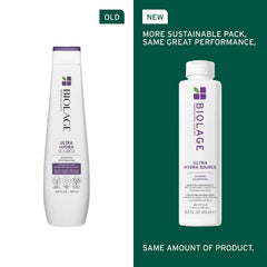 Biolage Ultra Hydra Source Shampoo & Conditioner Set - Renews Hair's Moisture and Deeply Conditions With Frizz Control and Added Shine, For Very Dry Hair, Silicone-Free & Vegan
