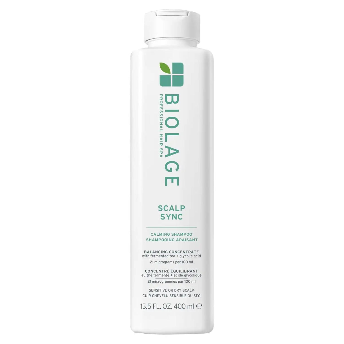 Biolage Scalp Sync Calming Shampoo - Gently Cleanses Dry & Sensitive Scalps, Hydrates & Soothes, Fermented Tea Blend & Glycolic Acid, Vegan & Paraben-Free