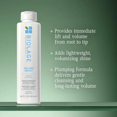 Biolage Volume Boost Shampoo for Fine Hair – Creates Lasting, Lightweight Volume, Root Lift & Shine, With Cellulose and Peptides, Vegan, Paraben and Silicone-Free