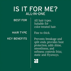 Biolage All-In-One Multi-Benefit Spray - Leave-In Treatment For Fine to Thick Hair, Prevents Breakage, Heat Protectant, Shine, Frizz Control, For All Hair Types, Coconut Oil, Vegan & Paraben-Free