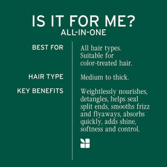 Biolage All-In-One Multi-Benefit Styling Oil - Detangles, Nourishes & Smoothes, For All Hair Types, With Moringa Oil, Vegan