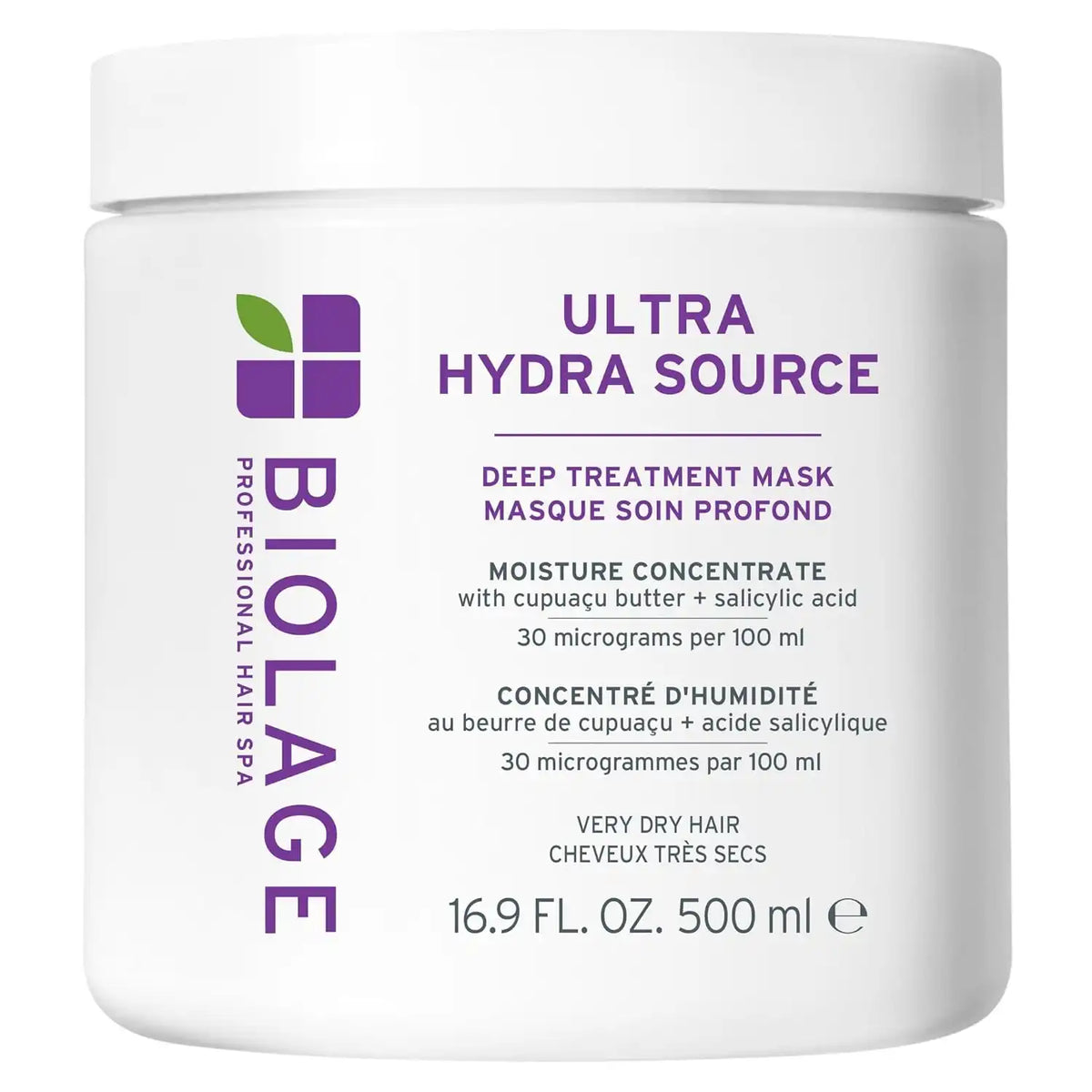 BIOLAGE Ultra Hydra Source Deep Treatment Mask - Intense Hydration, For Very Dry, Thick, Coarse Hair